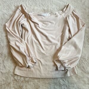 Susana Monaco Blush Off-The-Shoulder Top | Puff Sleeve | Size M